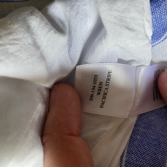 Rails Wren Pacifica Stripe Dress, Sz Large, Blue & White stripes, Rayon & Linen - Picture 13 of 14